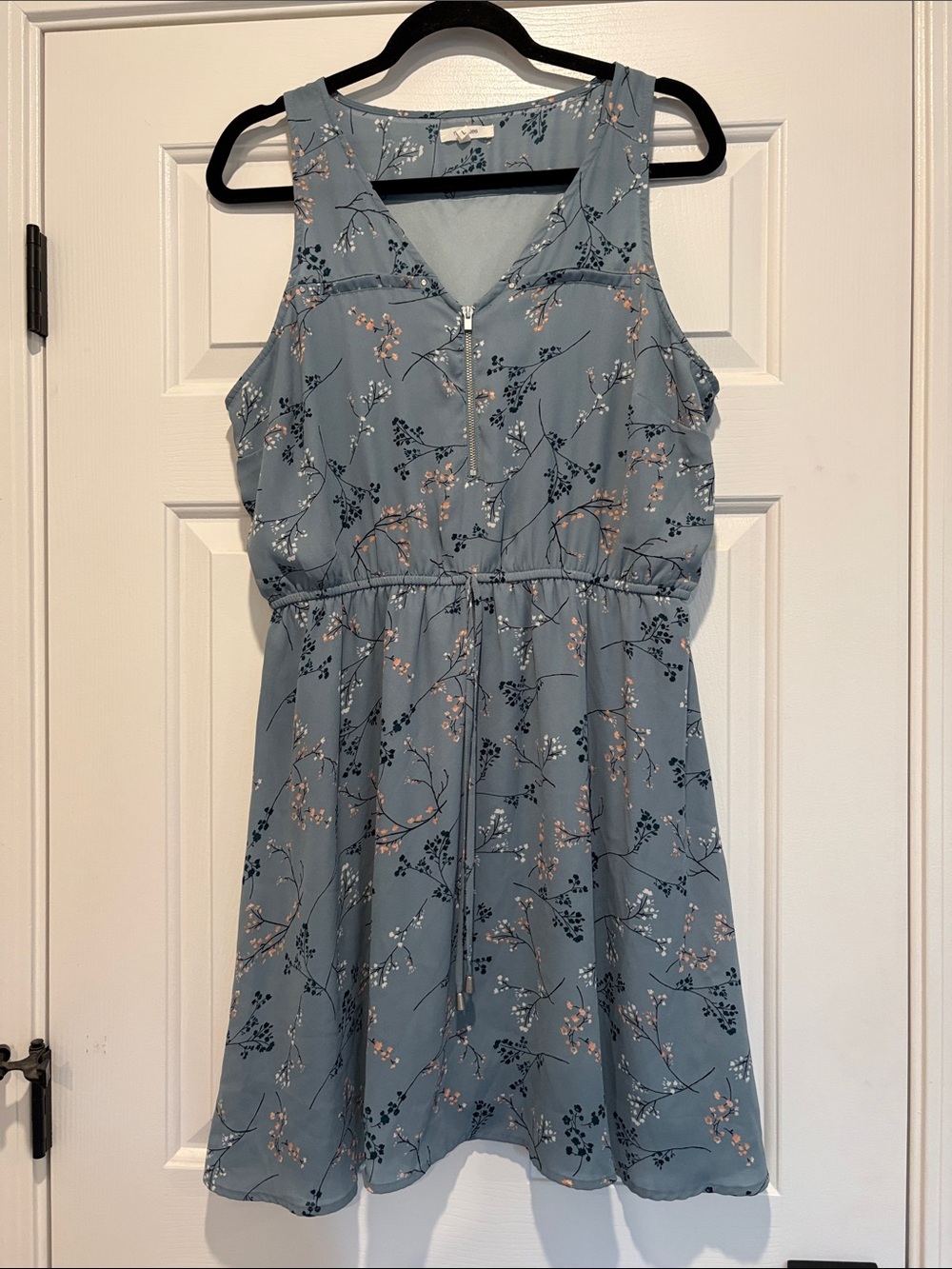 Maurices Blue Floral Sundress with Elastic waist Size Large